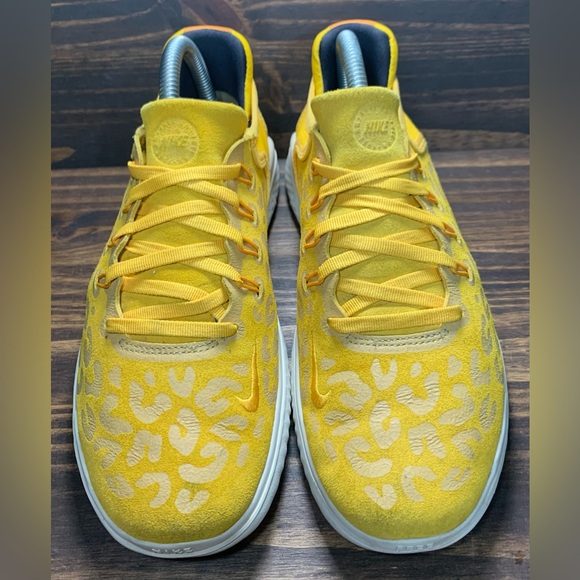 Nike Free Run 2018 Womens Size 8 Shoes Cheetah Yellow Athletic Sneakers - Picture 3 of 8